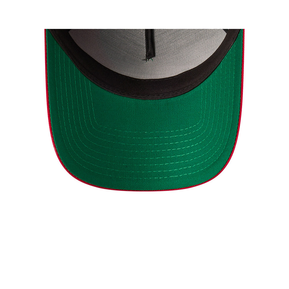 South Sydney Rabbitohs Hat - 2025 Green Flow 9Forty A-Frame NRL Snapback Cap - New Era